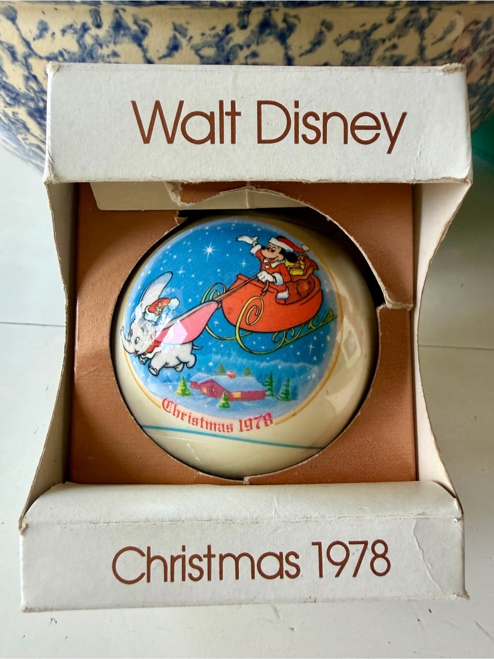 Walt Disney Schmid Christmas 1978 Mickey Ornament